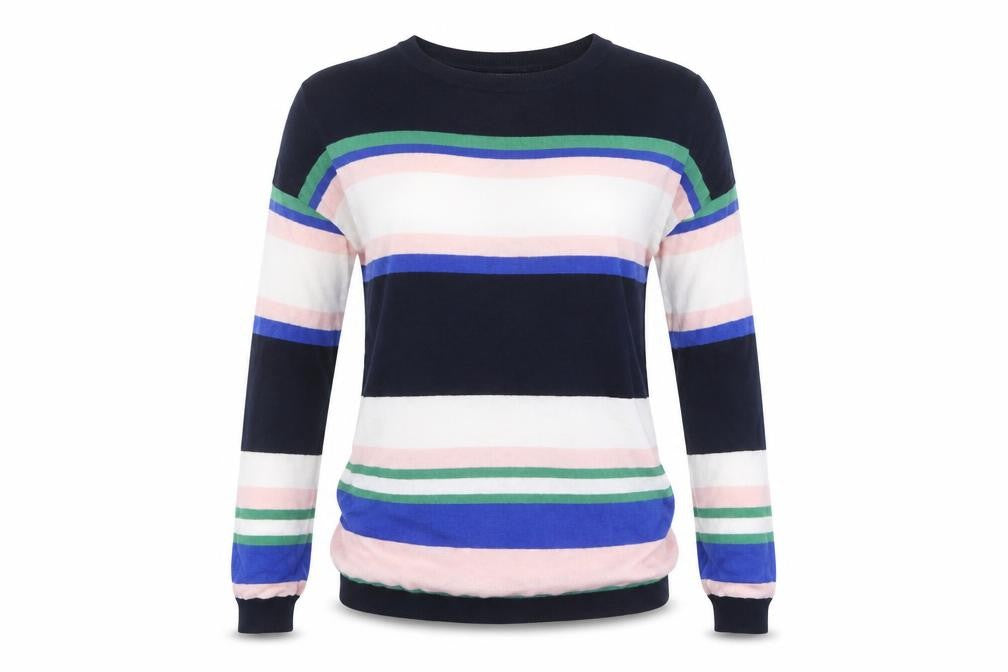 Front view of Marks & Spencer Women's S Multicoloured Striped jumper