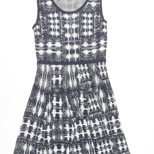 Grace Dresses Women's White M Geometric Sleeveless Dress