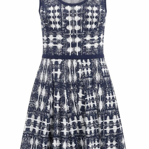 Grace Dresses Women's White M Geometric Sleeveless Dress