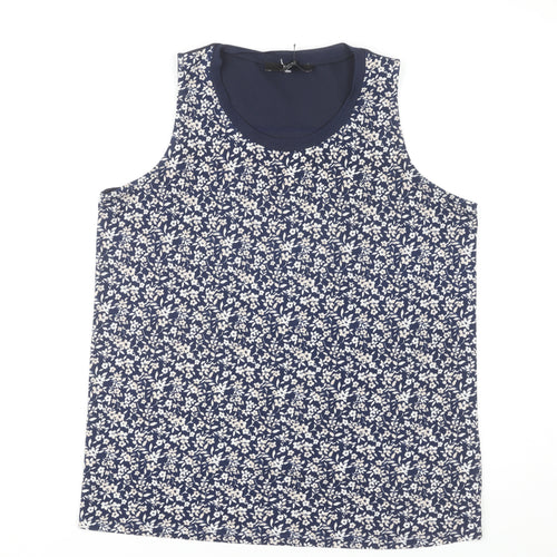 Next Women's Blue Floral Tank Top, Size 8, Casual Chic