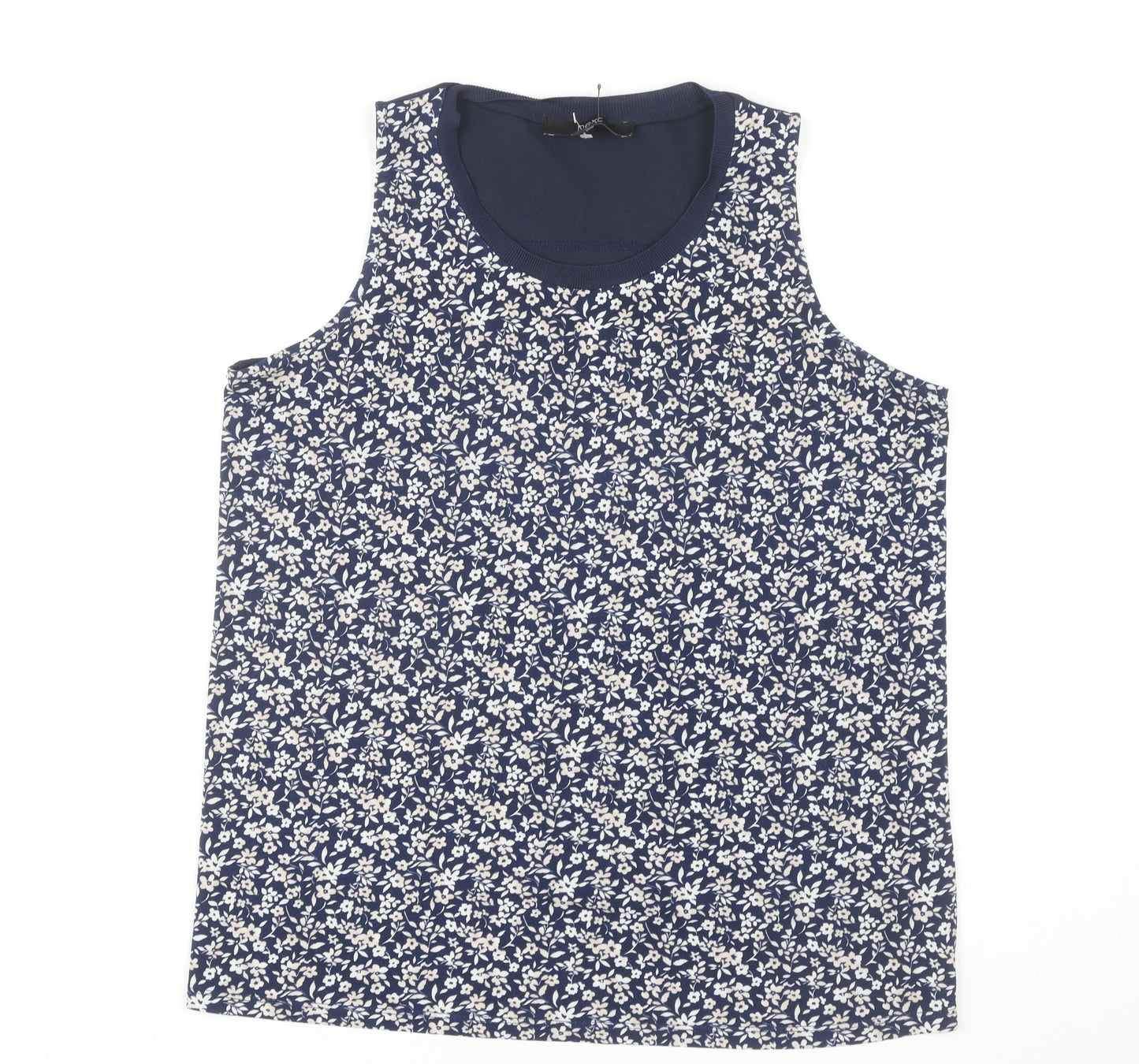 Next Women's Blue Floral Tank Top, Size 8, Casual Chic