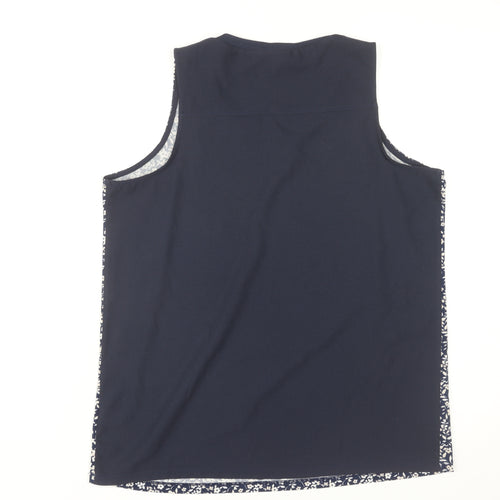 Next Women's Blue Floral Tank Top, Size 8, Casual Chic