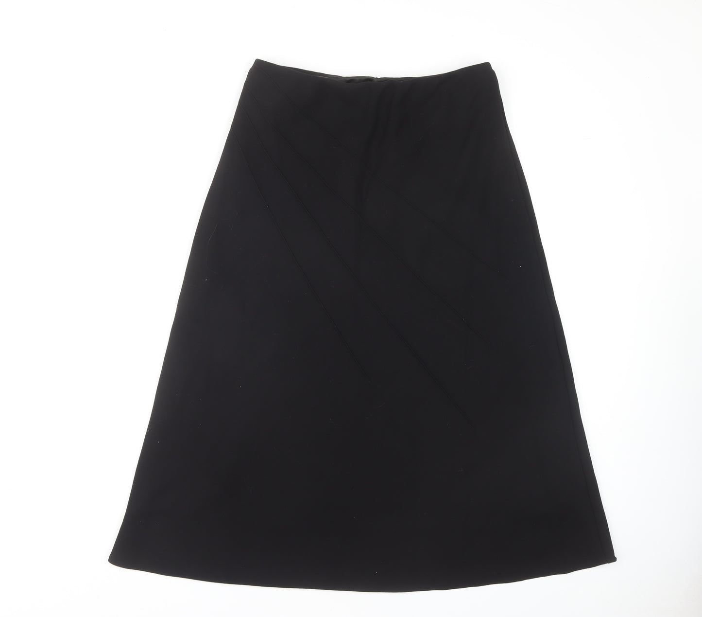 Marks and Spencer Women's Black Midi A-Line Skirt UK 14