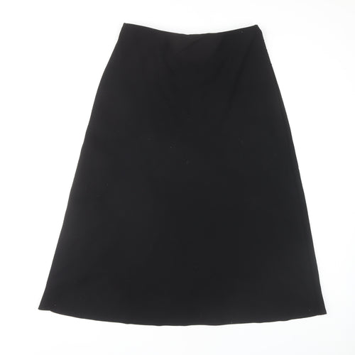 Marks and Spencer Women's Black Midi A-Line Skirt UK 14