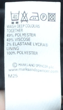 Marks and Spencer Women's Black Midi A-Line Skirt UK 14