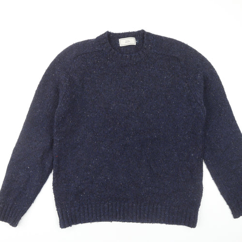 John Lewis Men's Blue Wool Pullover Jumper M