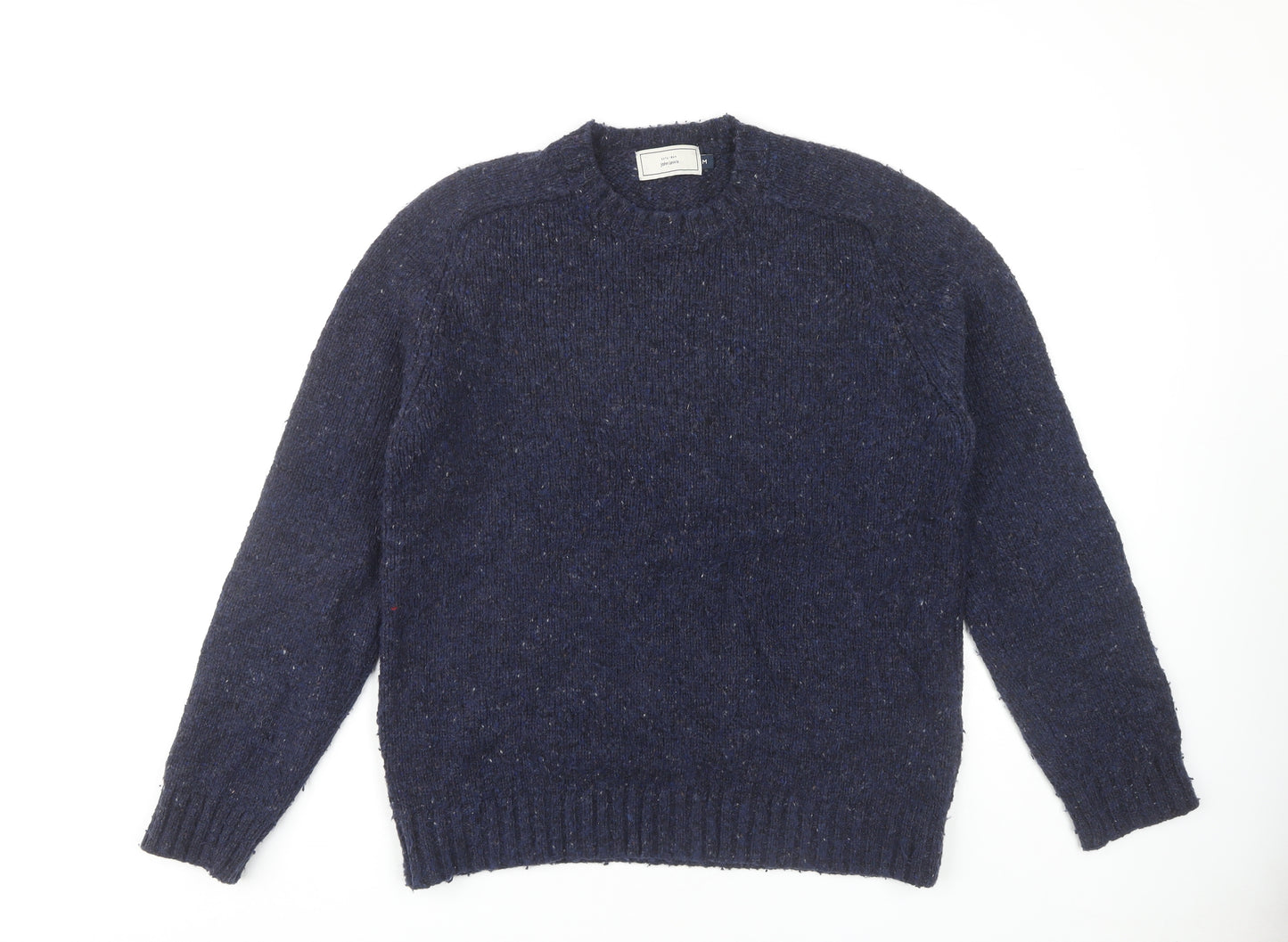 John Lewis Men's Blue Wool Pullover Jumper M