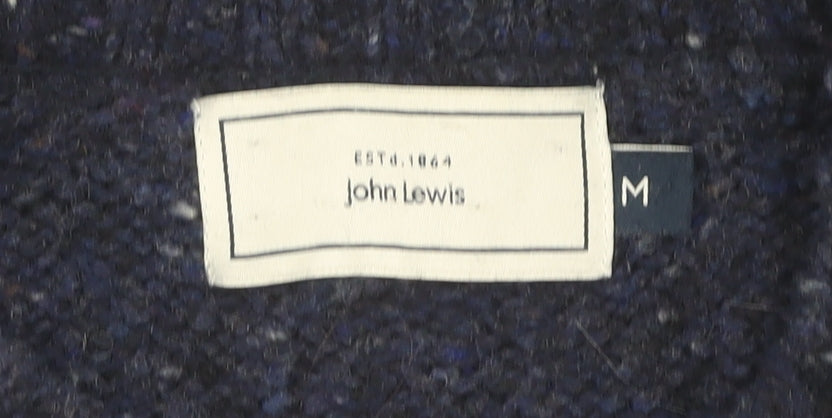 John Lewis Men's Blue Wool Pullover Jumper M