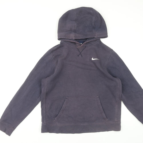Nike Blue Boys Hoodie, 13-15 Years, Pullover, Logo Accent