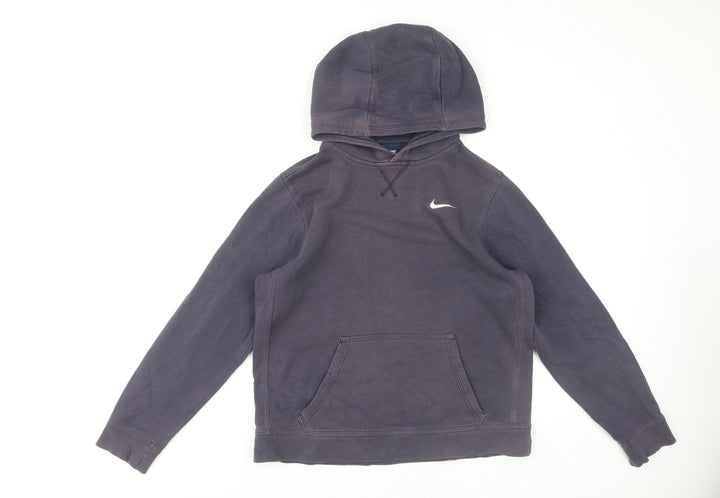 Nike Blue Boys Hoodie, 13-15 Years, Pullover, Logo Accent