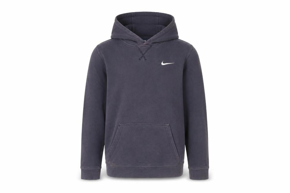 Front view of Nike Blue boys’ hoodie, 13-15 years, pullover, logo accent
