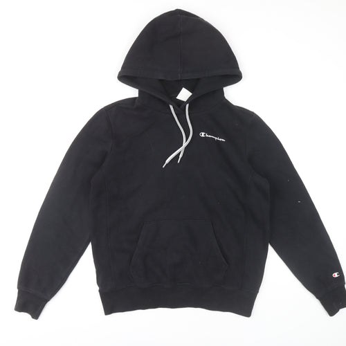 Champion Unisex Black Hoodie L Pullover Casual Gym