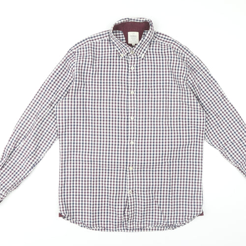 T.M.Lewin Men's Multicoloured Check Shirt M Regular