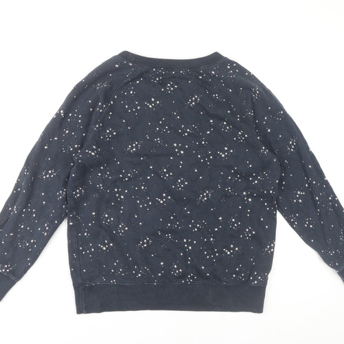 Jack Wills Women's Blue Sweatshirt Size 10 Star Print