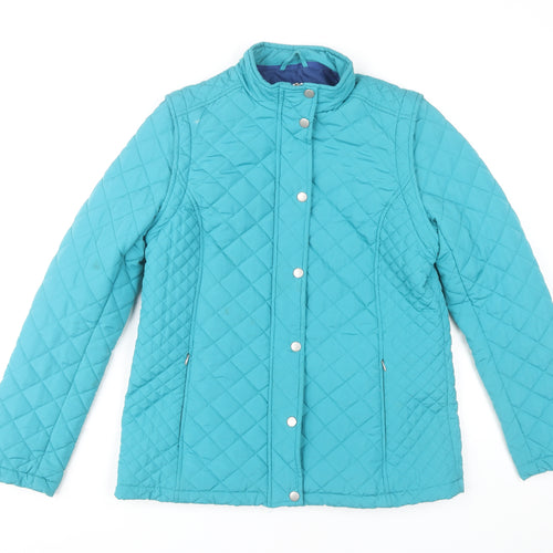 Dash Women's Blue Quilted Jacket Size 10