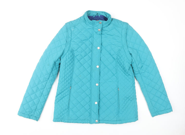 Dash Women's Blue Quilted Jacket Size 10