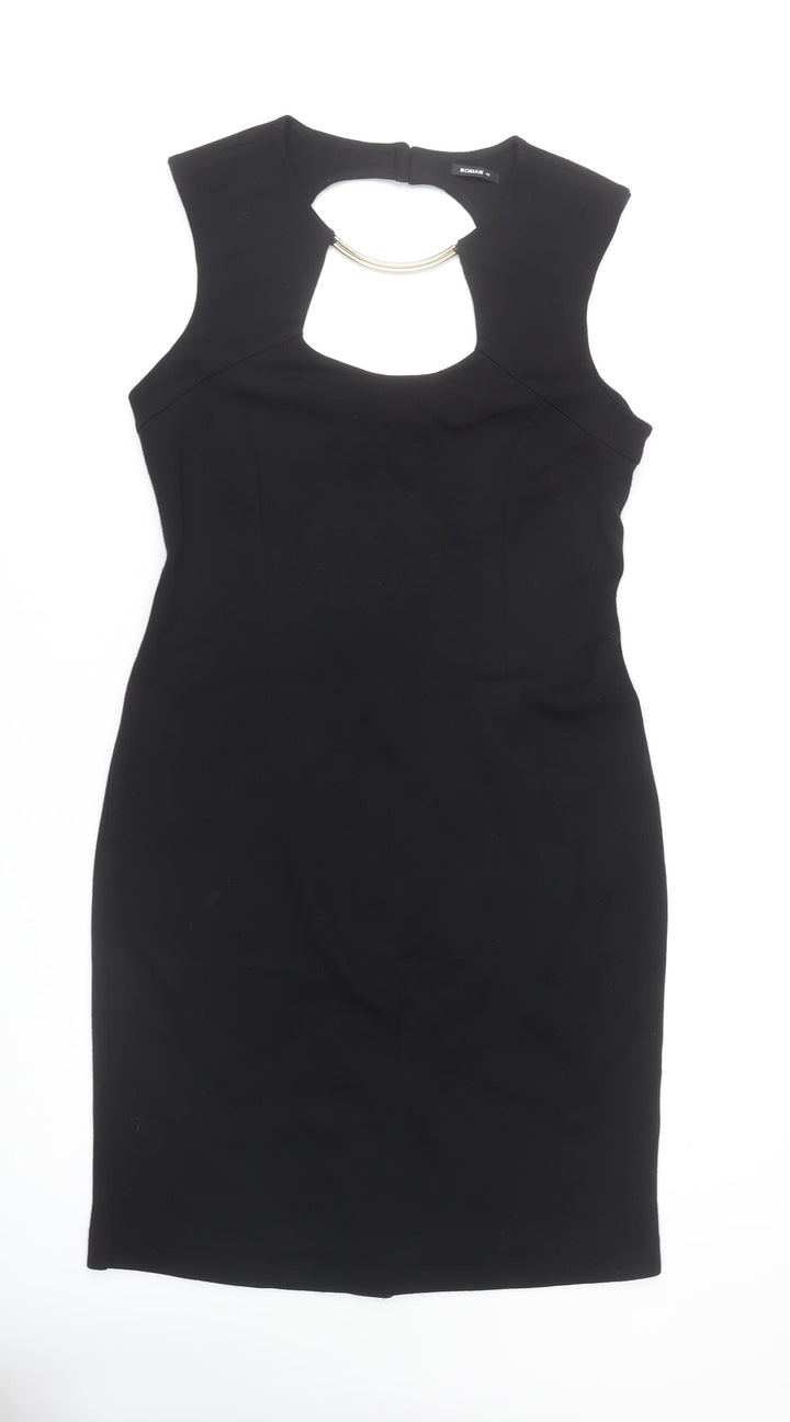 Roman Women's Black Sleek Dress Size 16