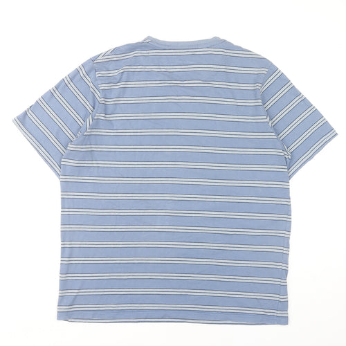 Maine New England Men’s Blue Striped Cotton T-Shirt S