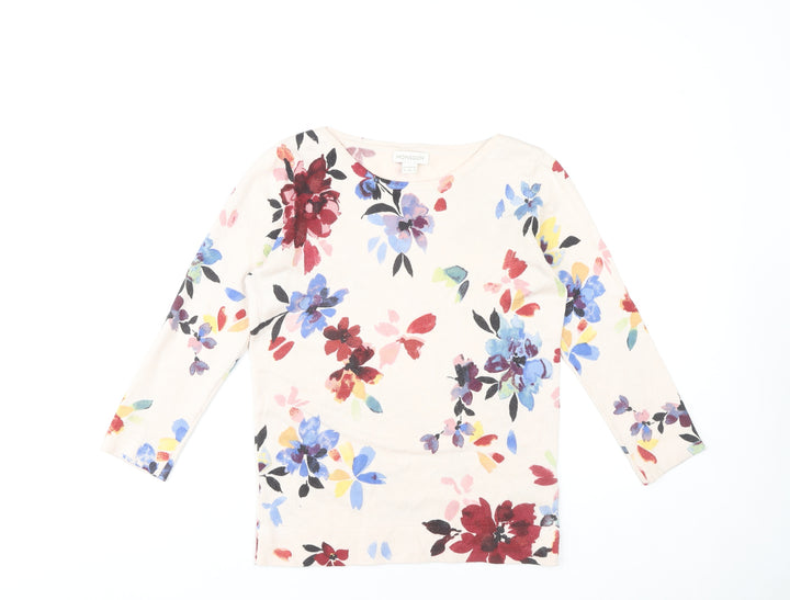 Monsoon Women's Multicoloured Floral Jumper Size 8