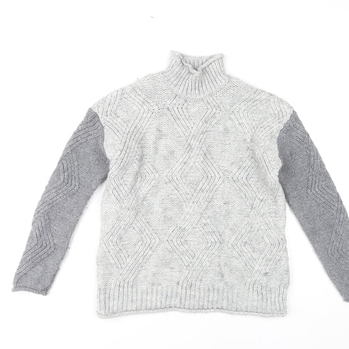 Marks and Spencer Women's Grey XS Cable-Knit Jumper