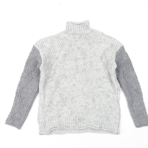 Marks and Spencer Women's Grey XS Cable-Knit Jumper