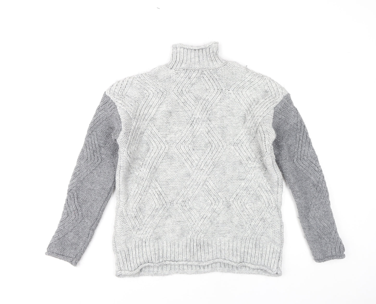 Marks and Spencer Women's Grey XS Cable-Knit Jumper