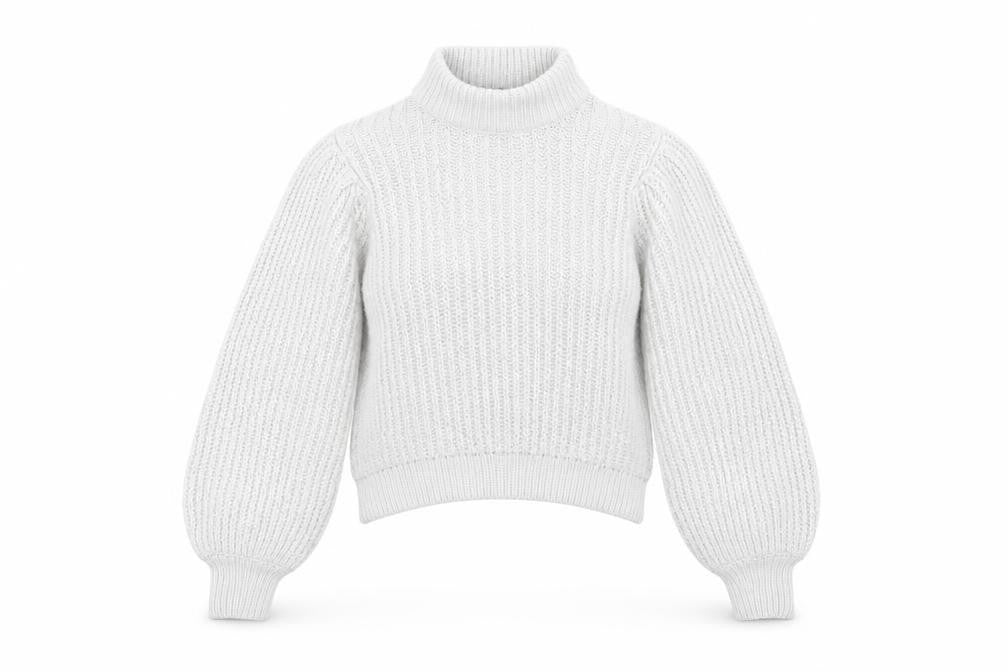 Front view of NA-KD Women's Grey Mock Neck jumper, 2XS