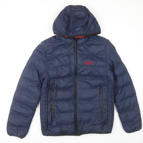 Tokyo Laundry Men's Blue Puffer Jacket, Small