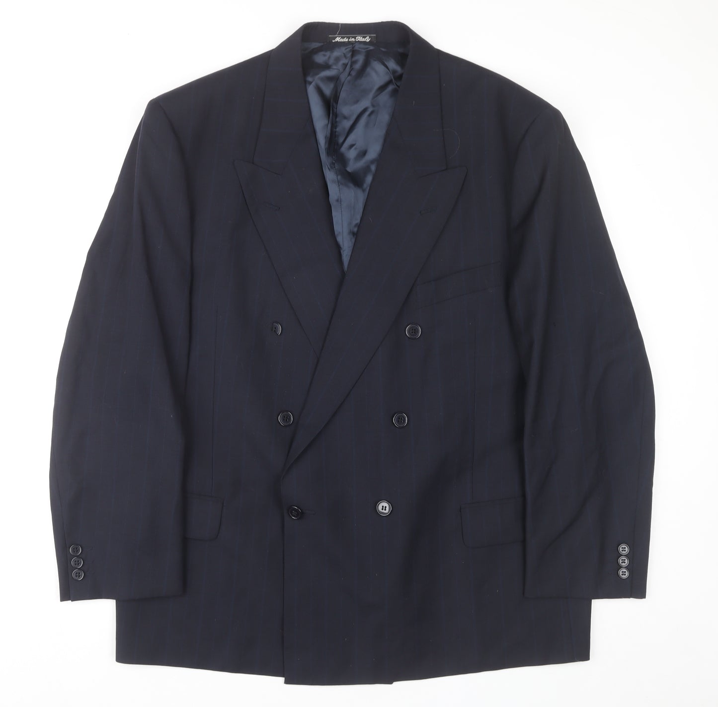 Marks and Spencer Men's Blue Wool Jacket 44S