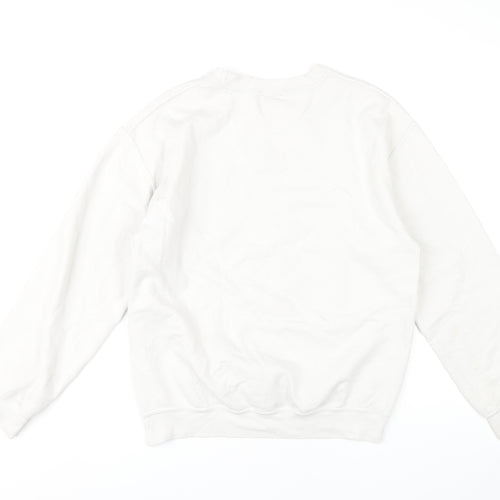 Topshop Women's White Pullover Sweatshirt M