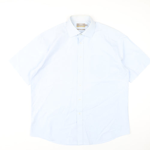 Marks and Spencer Men’s Blue Short Sleeve Dress Shirt