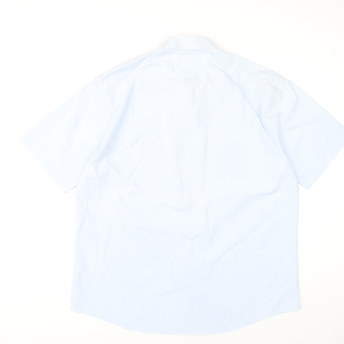 Marks and Spencer Men’s Blue Short Sleeve Dress Shirt