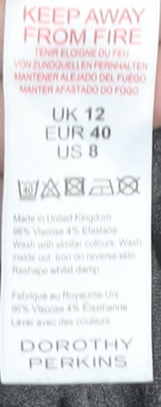 Dorothy Perkins Women's Grey Skirt, Size 12, No Pattern