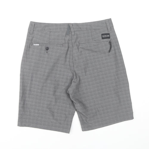 Quiksilver Men's Grey Check Shorts, Size 29