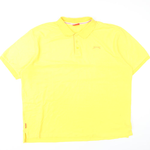 Slazenger Men's 3XL Yellow Polo, Casual Cotton Blend