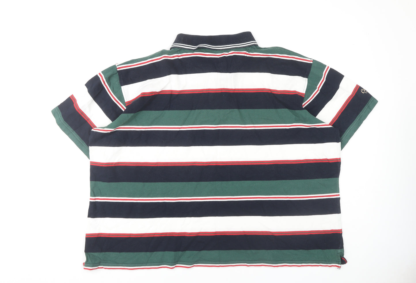 Cotton Traders Men's Multicoloured Striped Polo, 4XL
