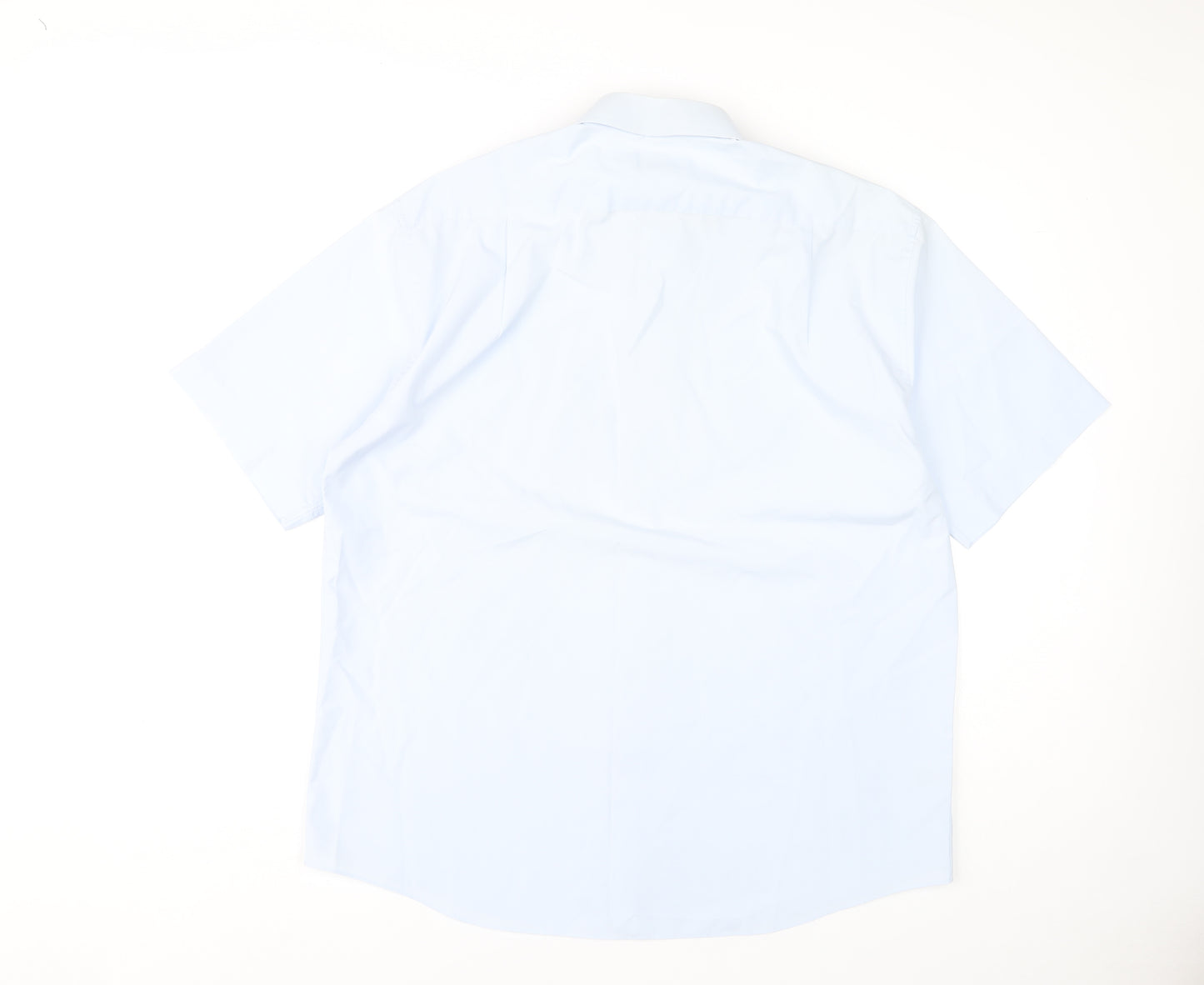 Marks and Spencer Men's Blue Dress Shirt 42 Short Sleeve
