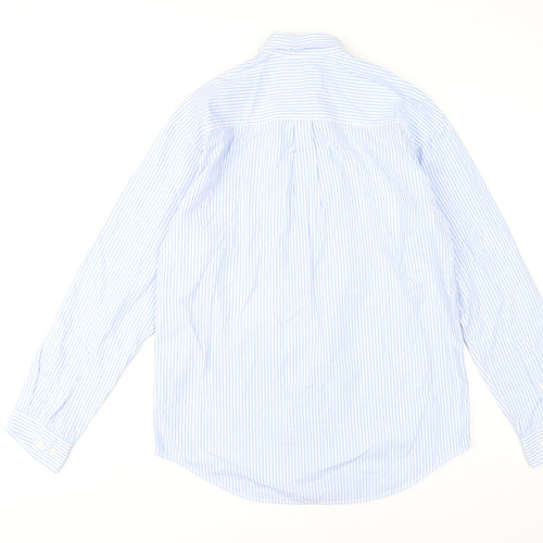 Jack & Jones Men's Blue Striped Button-Up Shirt M