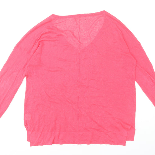 Hush Women's Pink Pullover V-Neck Jumper S