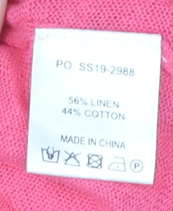 Hush Women's Pink Pullover V-Neck Jumper S
