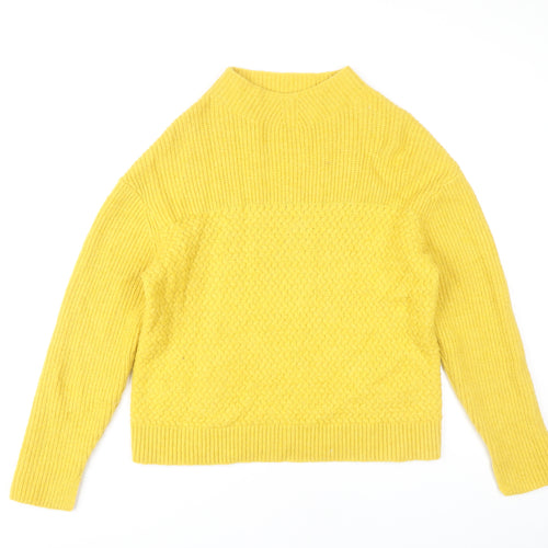 Per Una Women's Yellow Chunky-Knit Pullover Jumper M