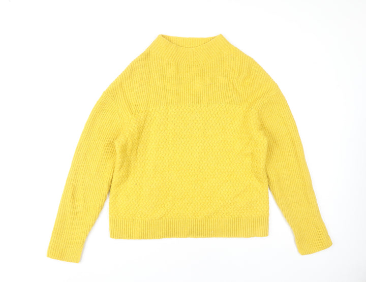 Per Una Women's Yellow Chunky-Knit Pullover Jumper M