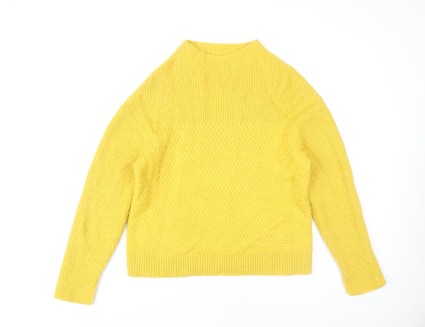 Per Una Women's Yellow Chunky-Knit Pullover Jumper M