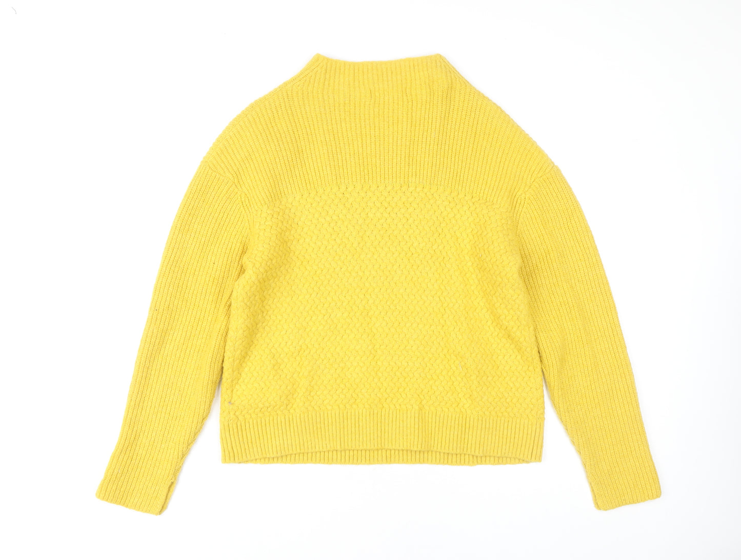 Per Una Women's Yellow Chunky-Knit Pullover Jumper M