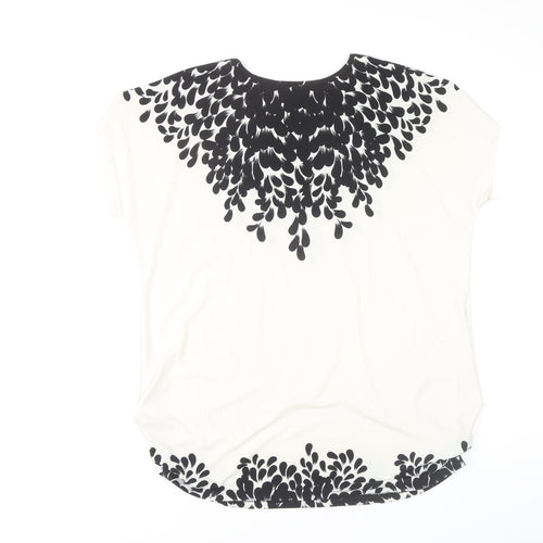 Klass Women's Black & White Floral Top L