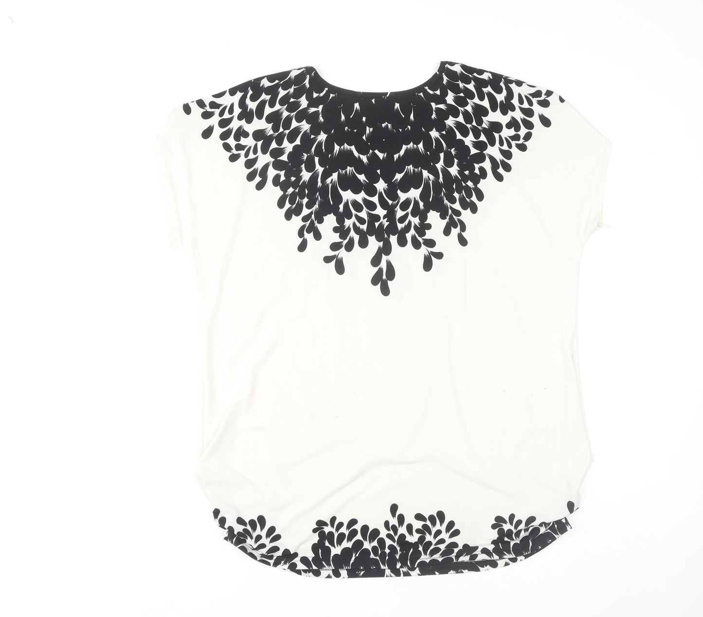 Klass Women's Black & White Floral Top L