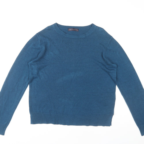 Marks and Spencer Women's Blue Crew Neck Jumper, UK 14