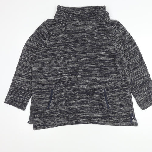 Dash Women's Blue Cape Roll Neck Jumper Size 22