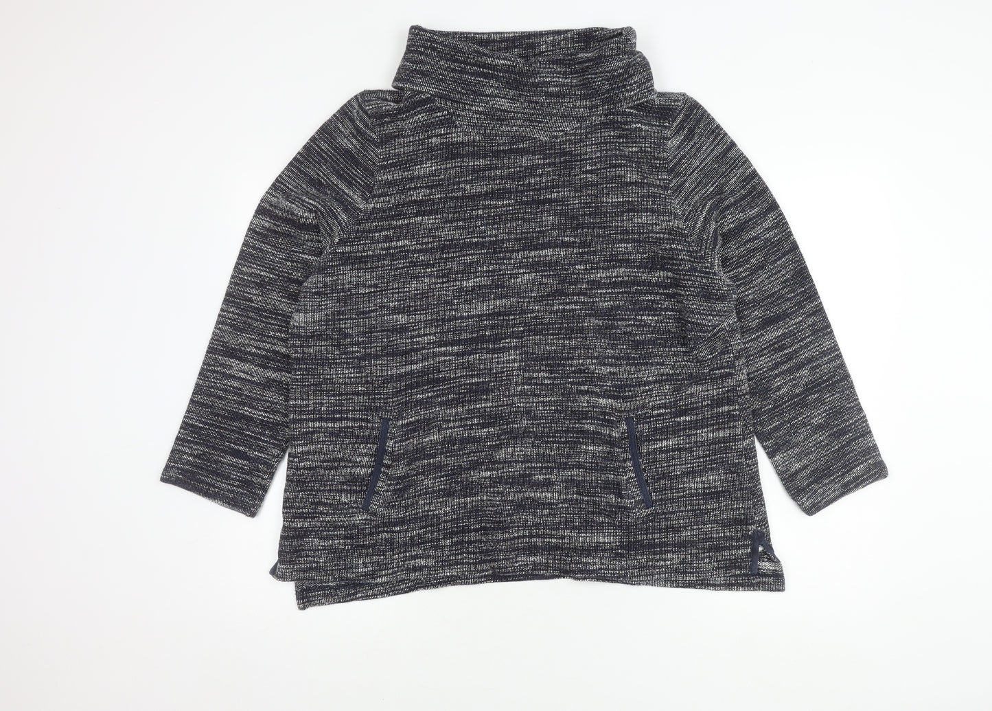 Dash Women's Blue Cape Roll Neck Jumper Size 22