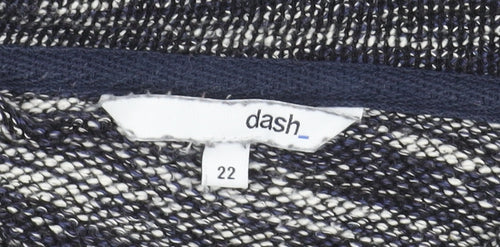 Dash Women's Blue Cape Roll Neck Jumper Size 22